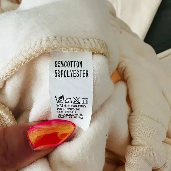 Cream 2-Piece Sweat Pants Hoodie Set - Picture 10 of 10